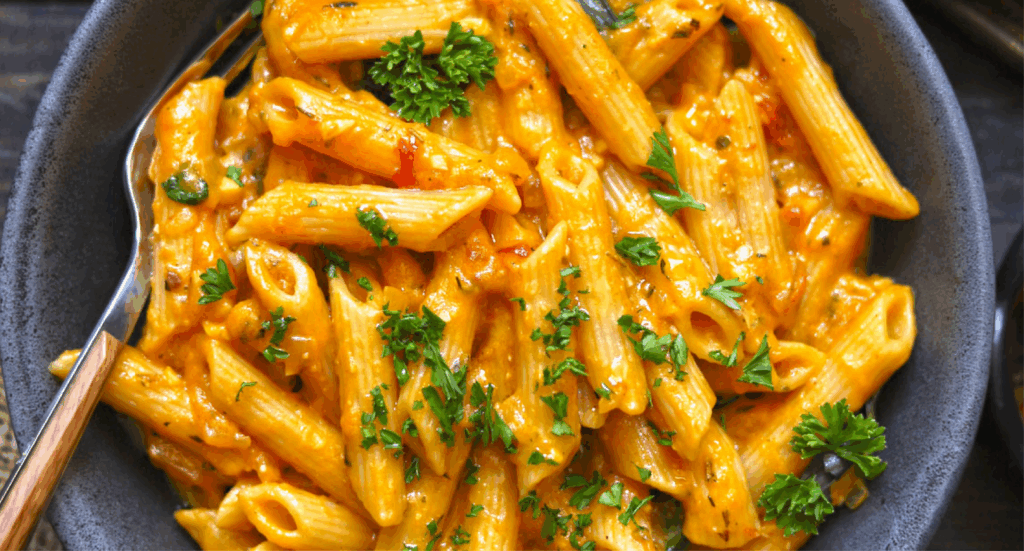 Pasta cremosa con calabaza