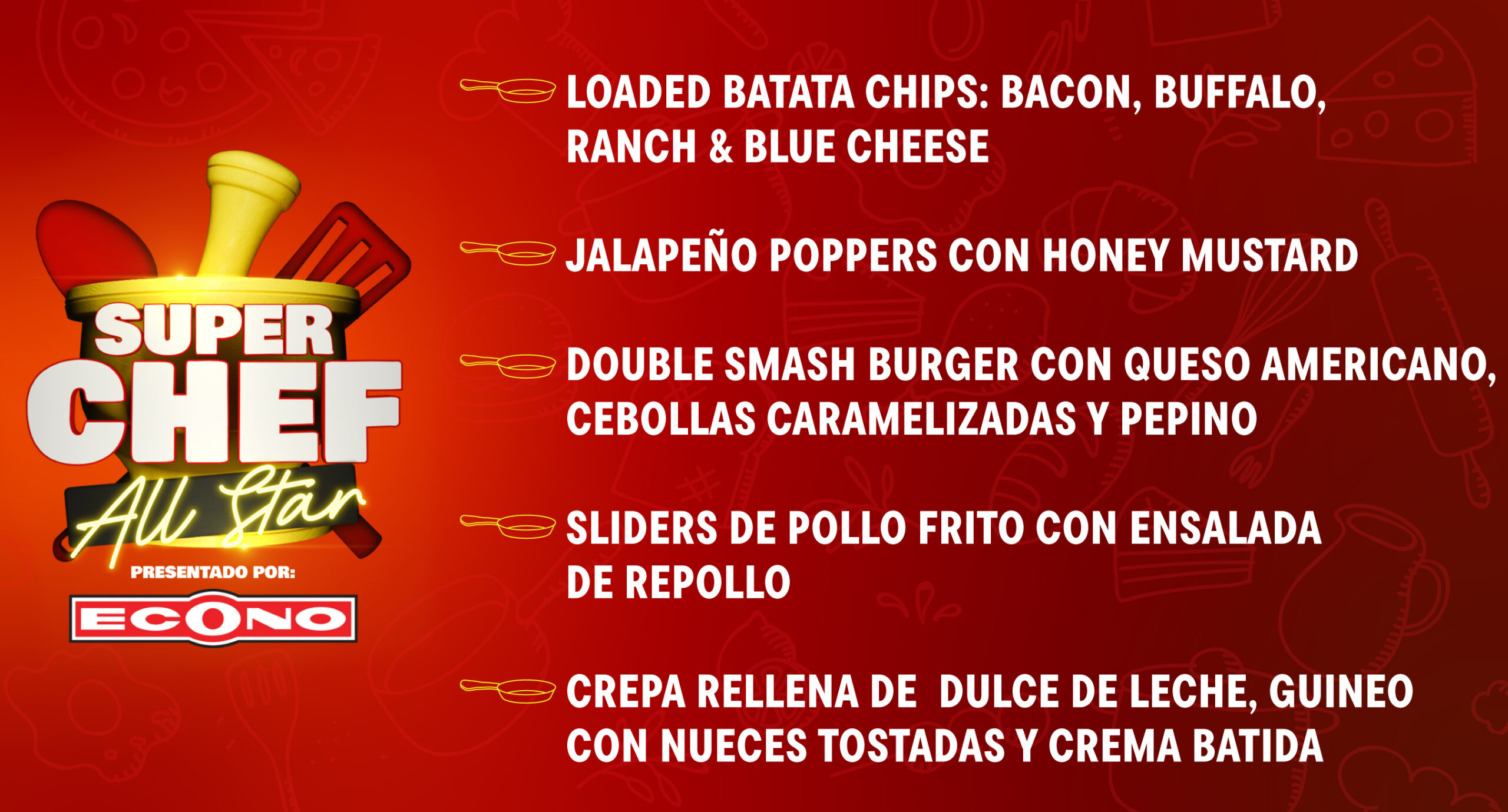 Super Chef All Star, presentado por Econo. Imagen destacada del artículo.