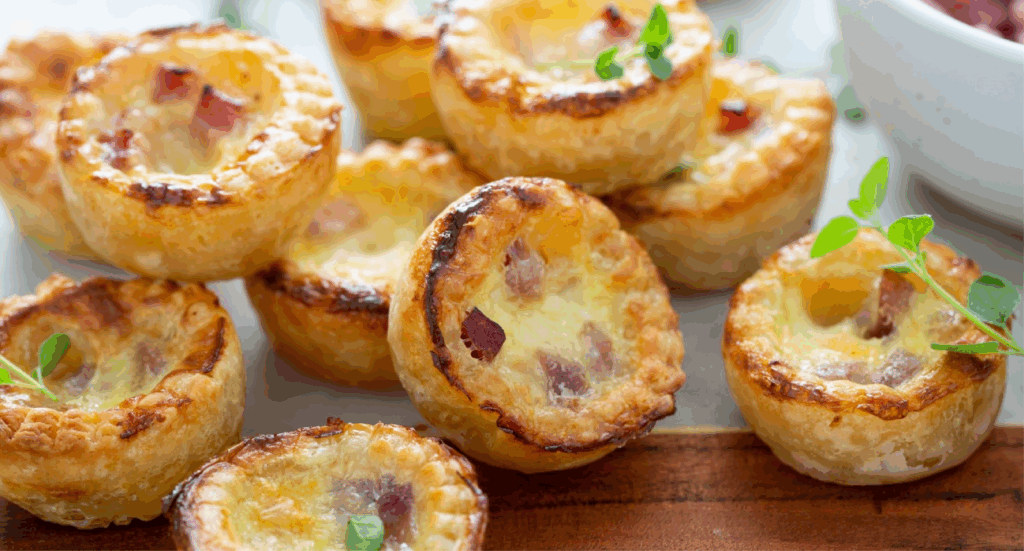 Mini Quiches de Espinaca, Queso Feta y Tomate