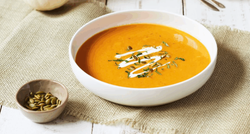 Sopa de Calabaza con Jengibre