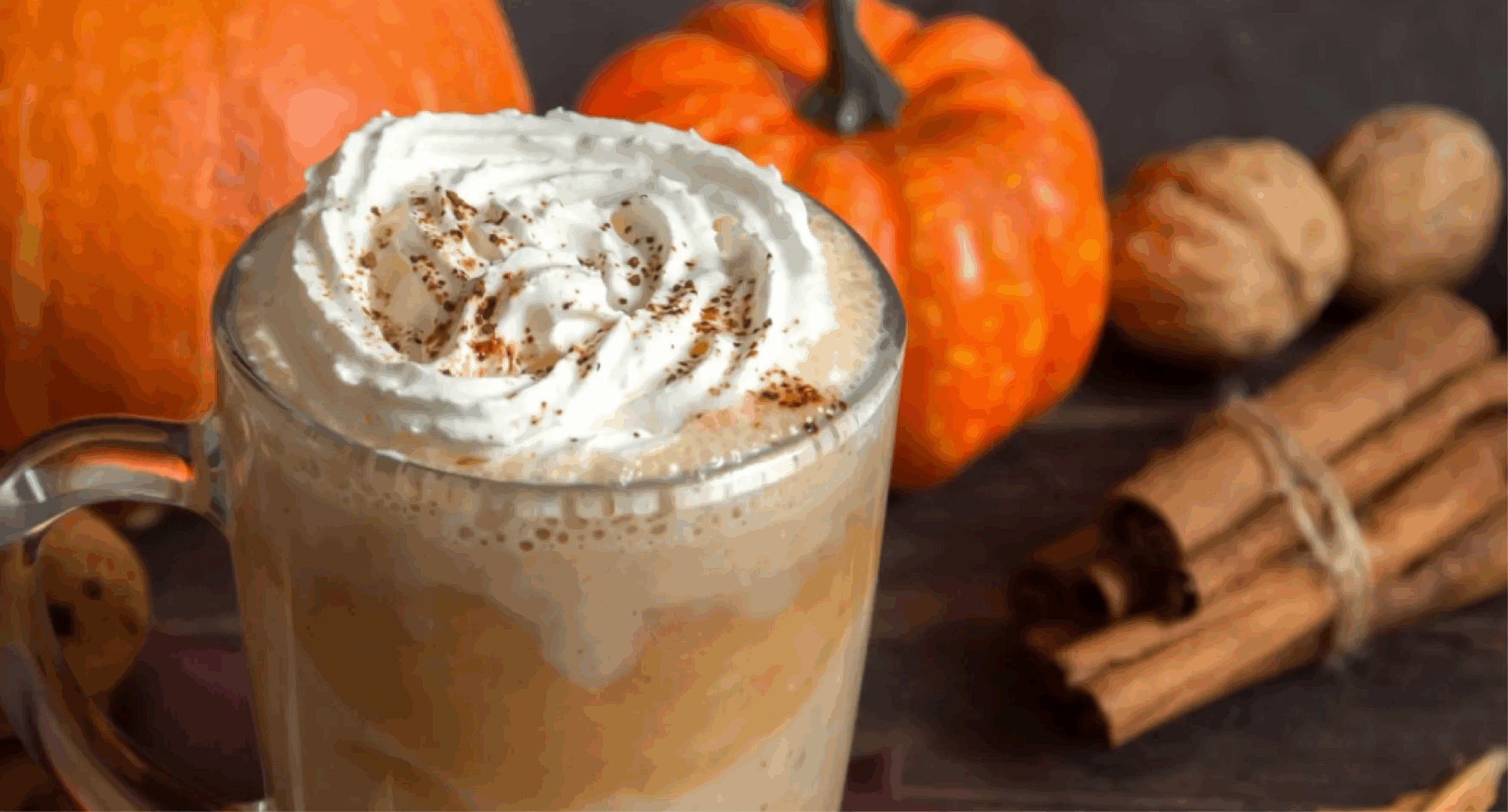 Pumpkin Spice Latte con coco