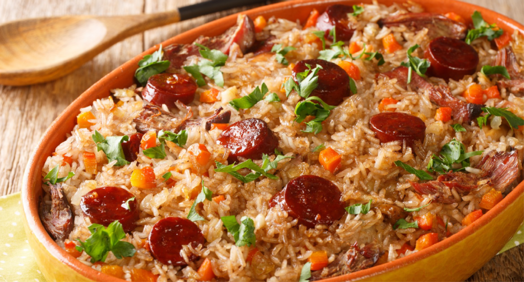 Arroz Con Chorizo y Garbanzos