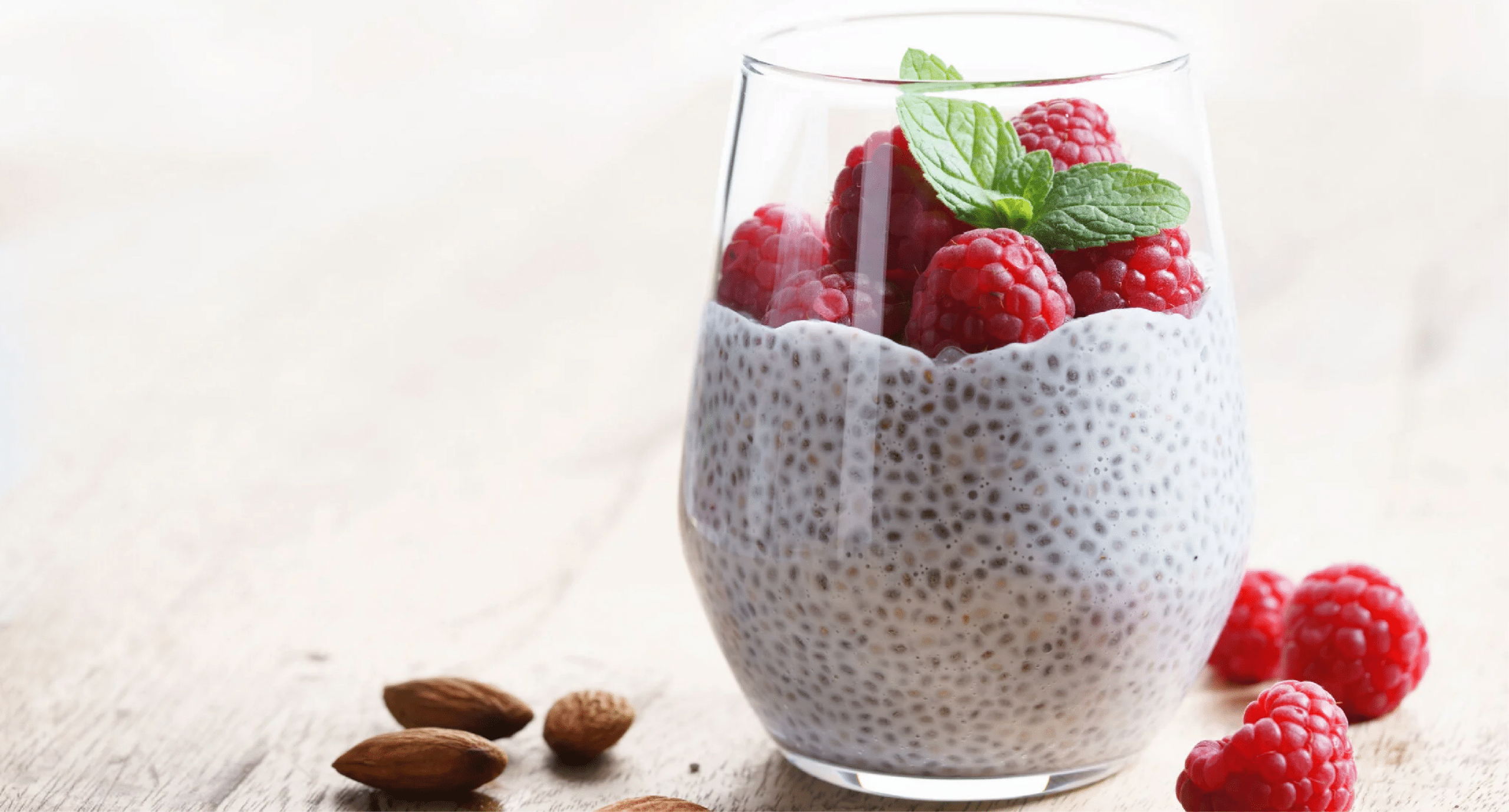 Pudín de chía con coco y frutas