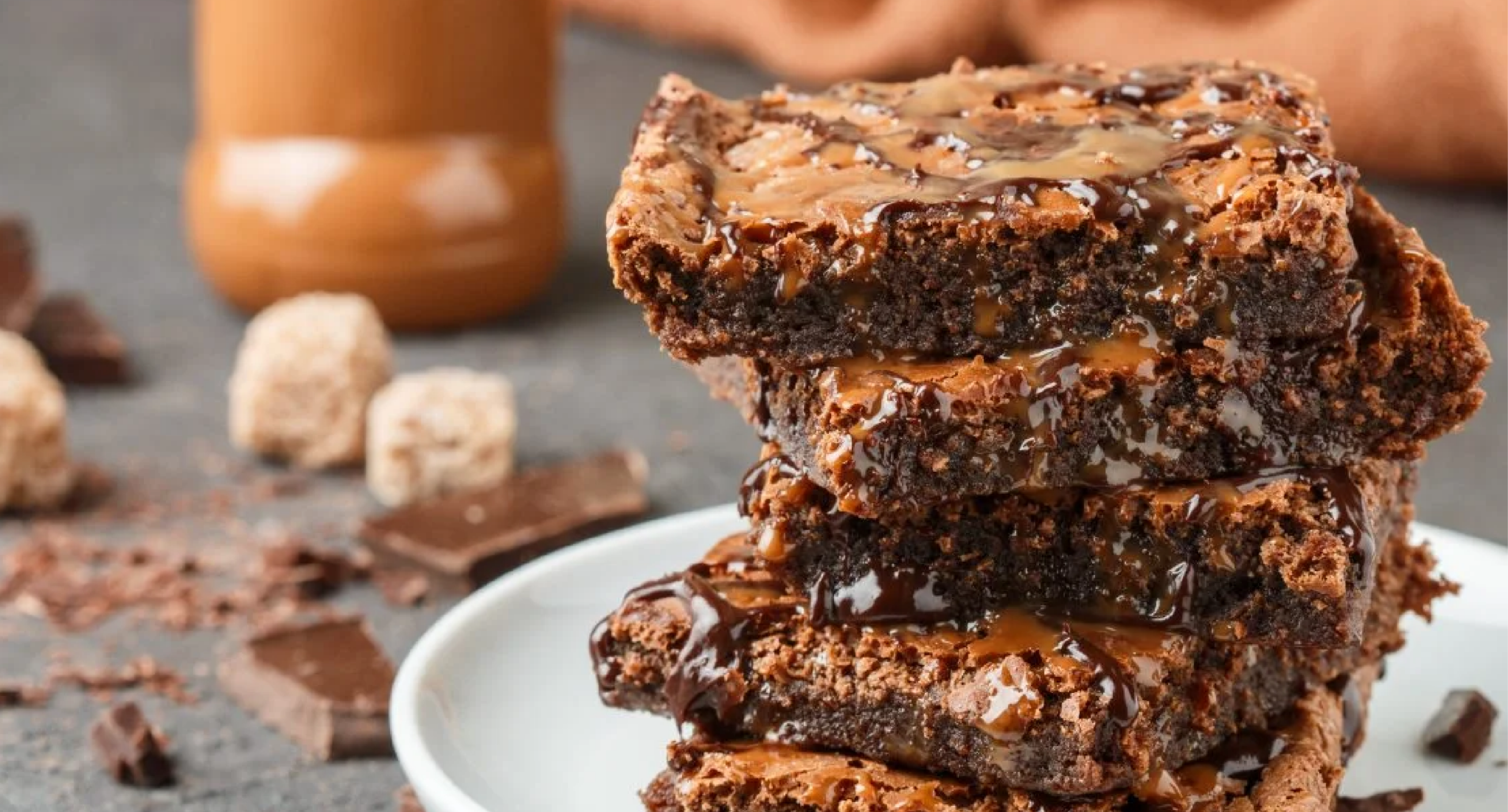 Brownie con dulce de leche y sal marina