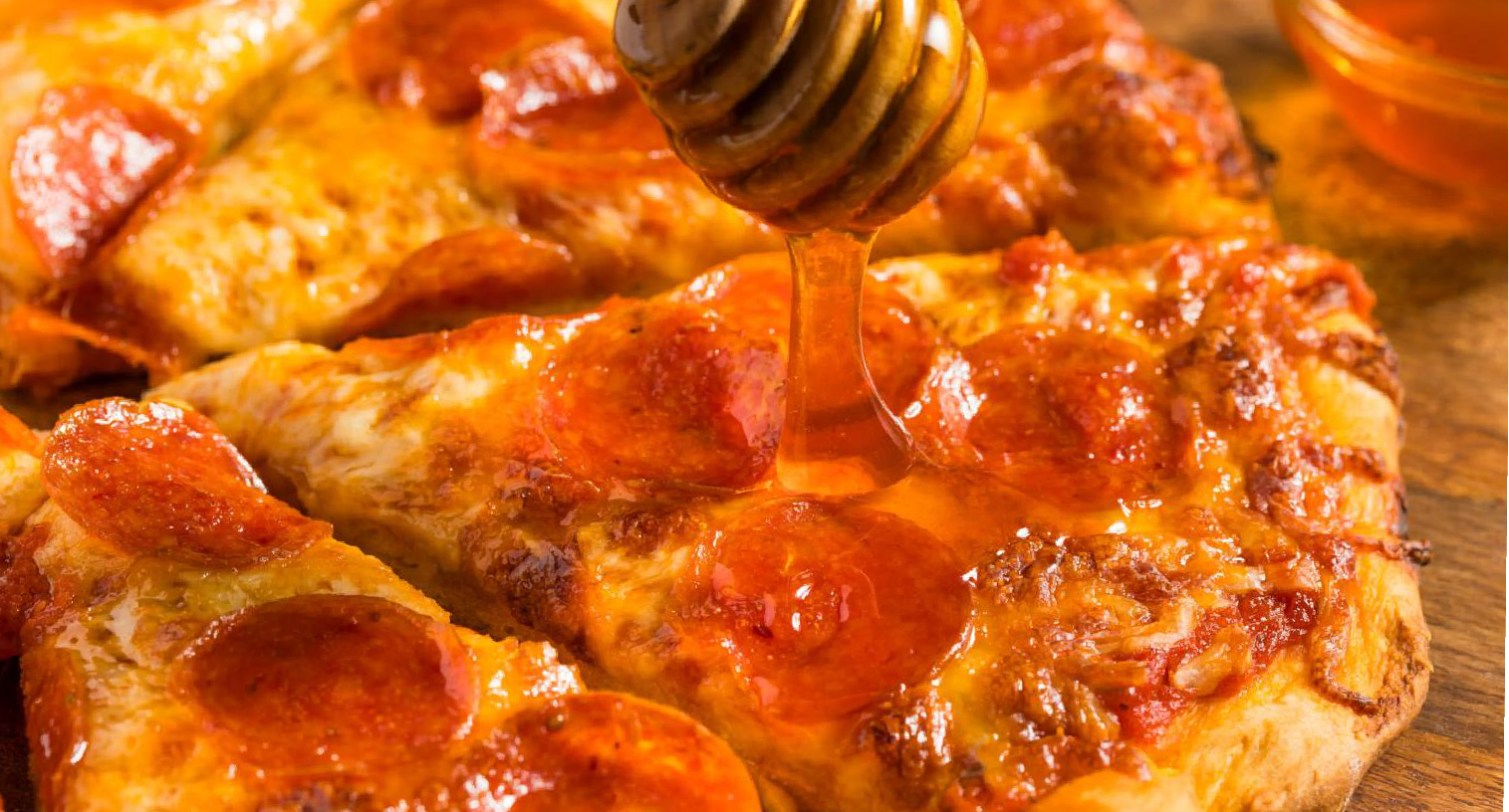  Pizza con miel y pepperoni