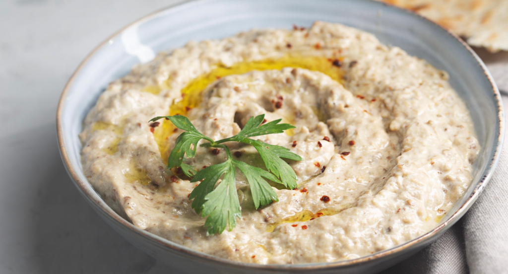 Dip de berenjena ahumada con yogurt